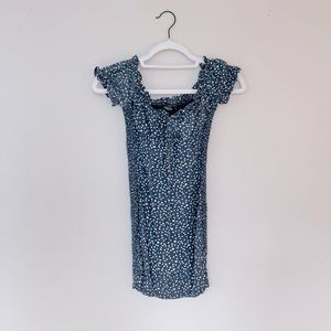 Navy Floral Mini Dress XS